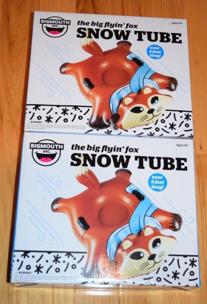 Big Mouth Snow Tubes –Flyin’ Fox Lot of 2 Raft Sled Over 4 Feet Long NEW