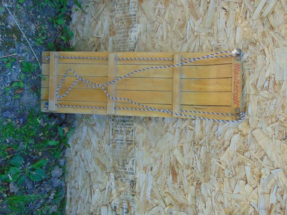 vintage wooden snow toboggan slep  38