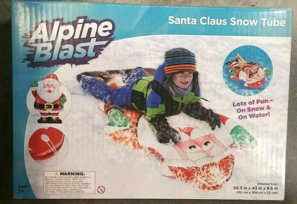 Alpine Blast 59.5 in. Tall x 45 in. W Inflatable Santa Claus Snow or Water Tube