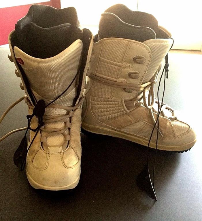 Mink K2 White & Black Snowboarding Boots Women's Size US 7 EU 37