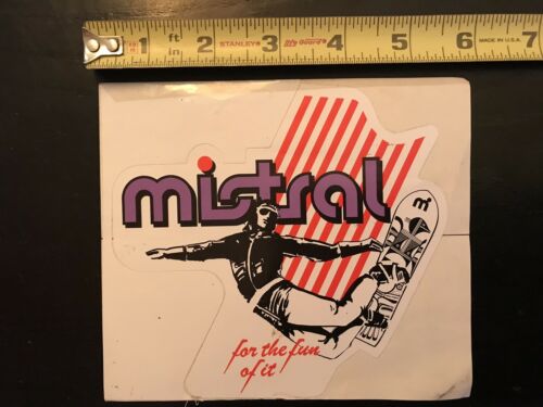 Vintage Mistral Snowboard Sticker #2