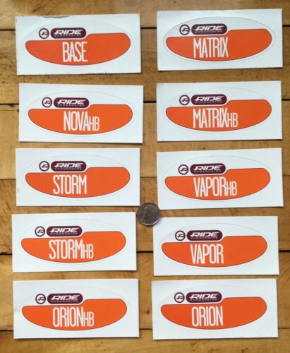 Lot Of 10 Ride Snowboards Stickers Decals