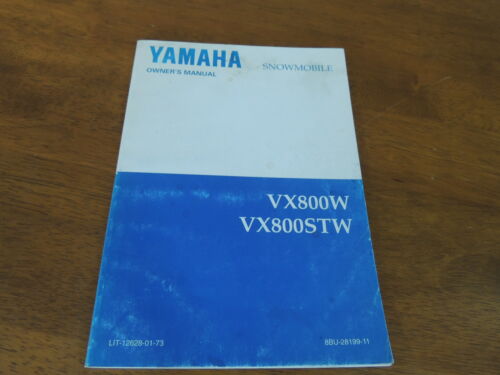 1996 Yamaha VMax-4 800 VX800W, VX800STW Snowmobile Owners Manual, 12628-01-73