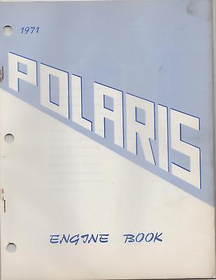 1971 POLARIS SNOWMOBILE ENGINE PARTS BOOK MANUAL