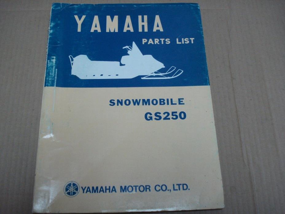 1975 Yamaha Snowmobile Model GS250 Parts Book