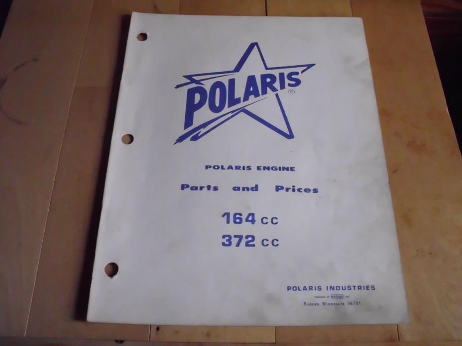 Vintage Snowmobile Polaris 164cc 372cc Motor Parts & Prices Used Manual Original