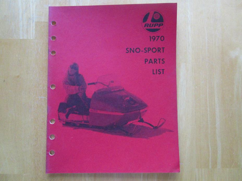 Vintage 1970 Rupp Sno Sport Snowmobile Parts List