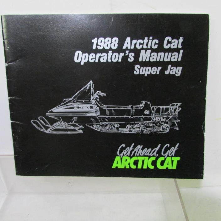 1988 Arctic Cat SUPER JAG ! Owner's / Operator's Manual NOS