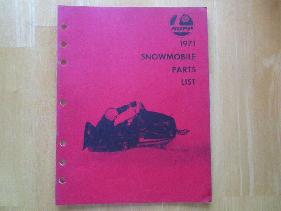 Vintage 1971 Rupp Snowmobile Parts List Walbro Keihin Tillotson