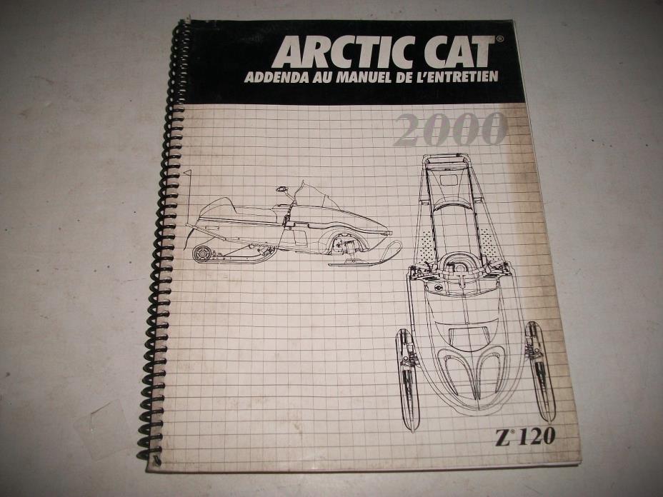 2000 ARCTIC CAT Z 120 SNOWMOBILE SERVICE MANUAL ADDENDUM FRENCH LANGUAGE ISSUE