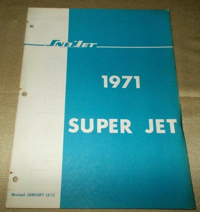 Sno Jet 1971 Super JET Parts Manual Rev January 1972