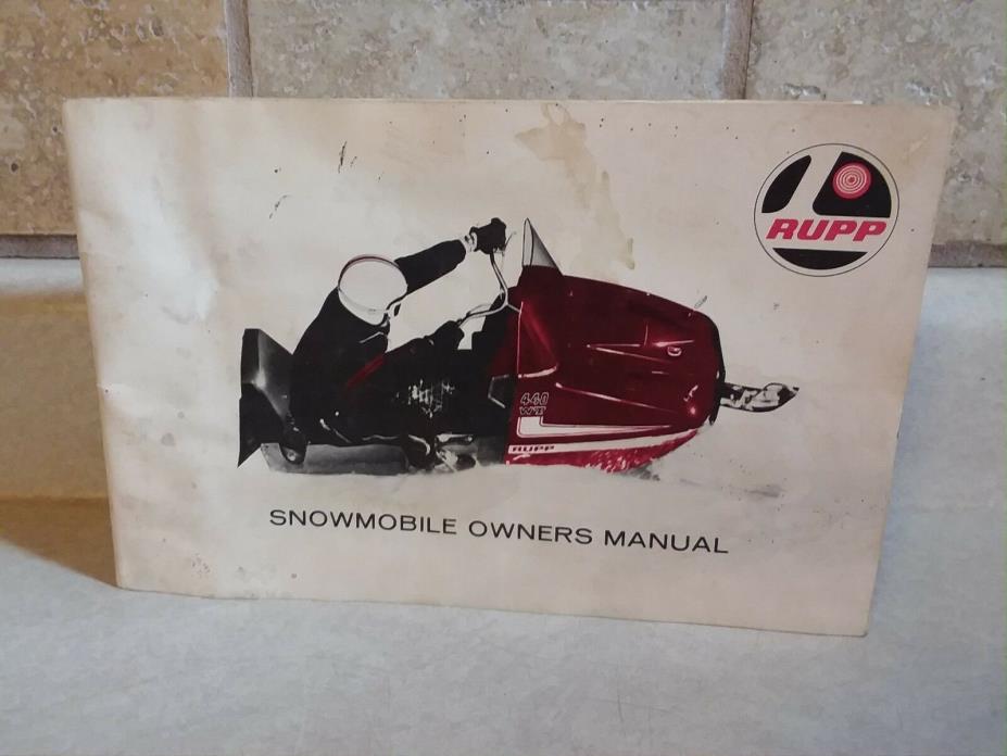 Vintage Rupp Riders Snowmobile Owners Sled Manual Book 27pgs Soft Cover
