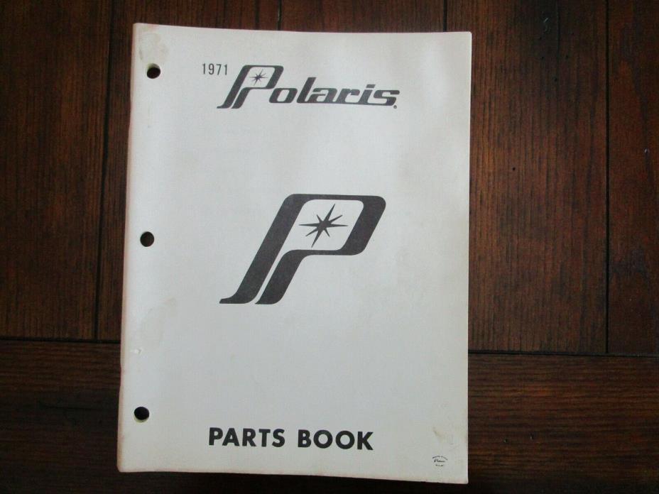 Vintage 1971 Polaris Snowmobile Parts Book Manual