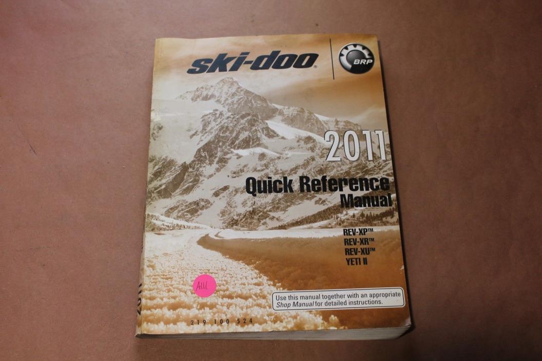 2011 Ski-Doo Snowmobile Quick Reference Manual 219100524