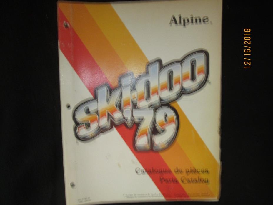 1979 Ski-Doo Alpine Snowmobile Parts Catalog Book Manual Factory Original OEM