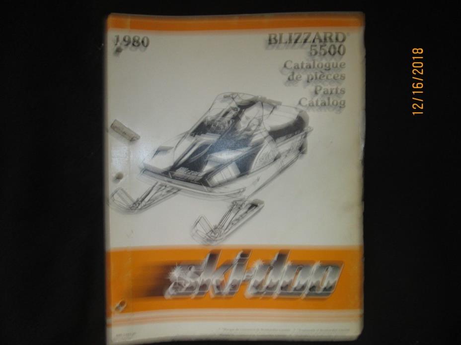 1980 Ski-Doo Blizzard 5500 Snowmobile Parts Catalog Book Manual Factory Original