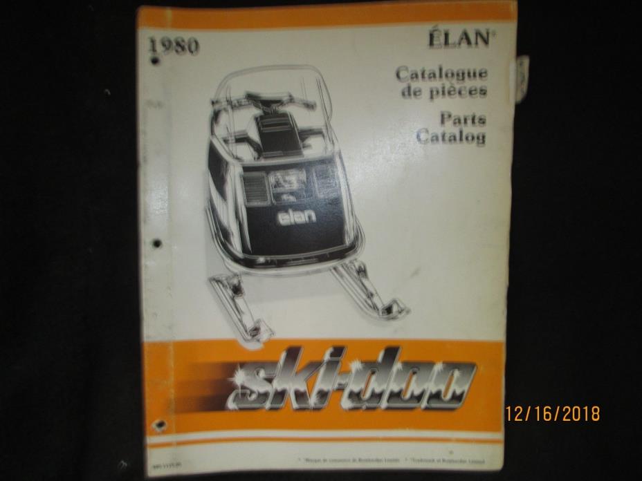 1980 Ski-Doo Elan Snowmobile Parts Catalog Book Manual Factory Original OEM