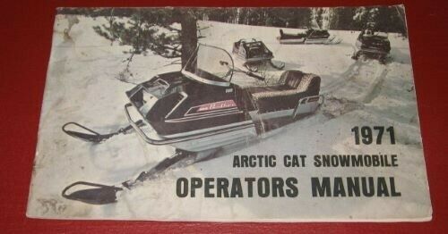 ORIGINAL1971 Arctic Cat Snowmobile Operators Manual