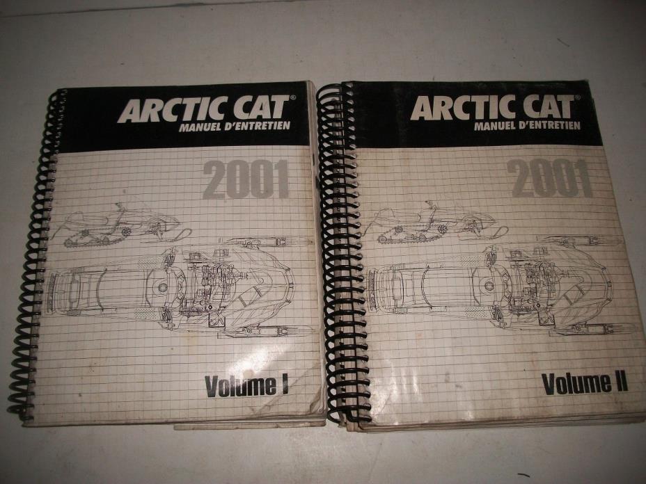 OEM 2001 ARCTIC CAT  SNOWMOBILE SERVICE MANUAL 2 VOLUMES CDN. FRENCH LANGUAGE