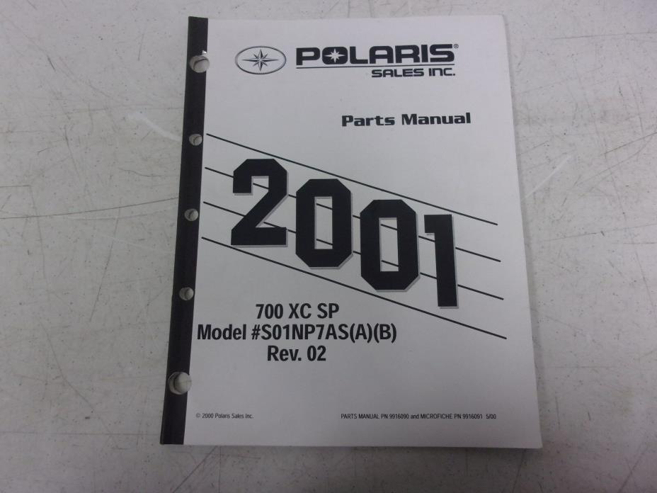 Polaris Snowmobile Parts Manual 2001 700 XC SP 9916090