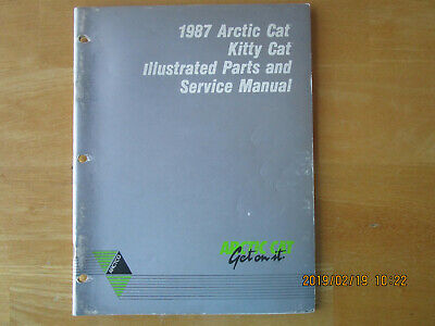 1987 Vintage Arctic Cat Kitty Cat Parts And Service Manual P/N 2254-350