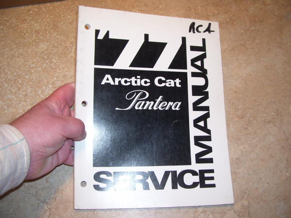 Vintage Arctic Cat Snowmobile 1977 Pantera Service Manual Original