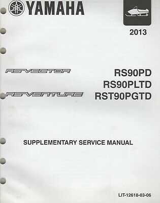 2013 YAMAHA SNOWMOBILE RS90PD (see cover list) SUPPLEMENTARY SERVICE MANUA (583)