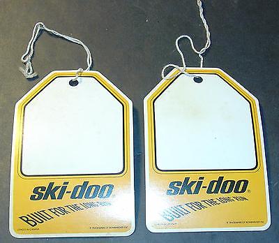 (2) VINTAGE SKI-DOO SNOWMOBILES SALESROOM SALE DISPLAY TAGS  (476)