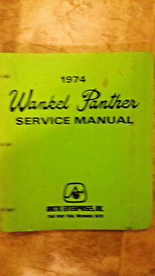 VINTAGE 1974 ARCTIC CAT WANKEL PANTHER SERVICE MANUAL & PARTS MANUAL NEW