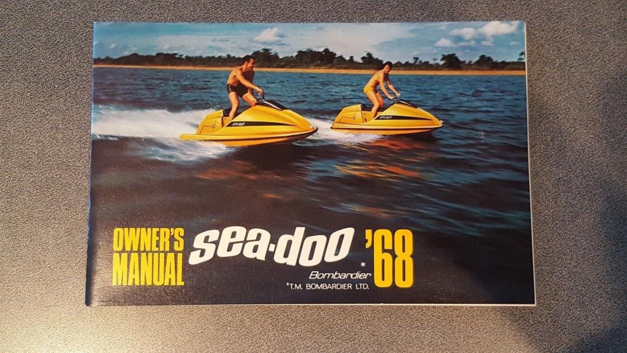 Extremely RARE !! First One !! 1968 Sea-Doo Bombardier MotoMarine Owner`s Manual