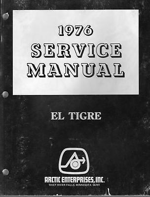 1976 ARCTIC CAT SNOWMOBILE ELTIGRE SERVICE  MANUAL P/N 0153-090