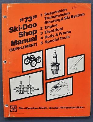 Original Vintage 1972 Ski-Doo Shop Manual Supplement Code #484-0090 Canada