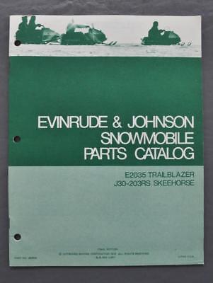 OMC 1972 Evinrude/Johnson Snowmobile Parts Catalog Trailblazer & Skeehorse