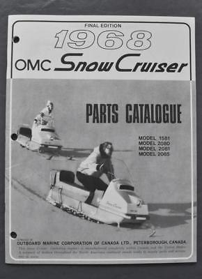 Original 1968 OMC Snow Cruiser Snowmobile Parts Catalog Part No. 404753 Canada