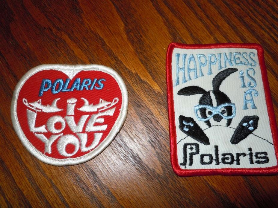 (2) Polaris Snowmobile Vintage Patches 