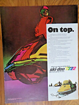 1972 Ski-Doo Snowmobile Ad   On Top
