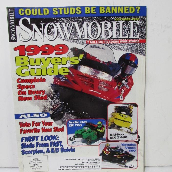 Snowmobile magazine 1999 Buyers Guide Arctic ZR 700 Ski Doo MX Z 400 ALL MAKES!