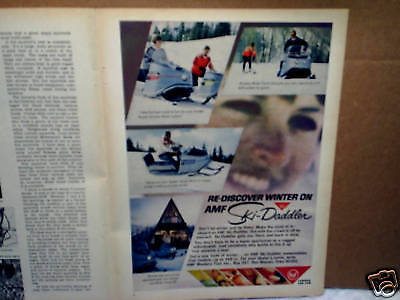 1967 AMF SKI-DADDLER Snowmobile AD PRINT ONLY re-discover winter