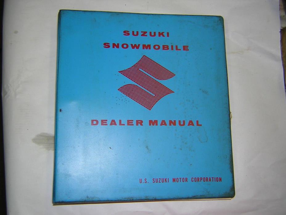 1970 SUZUKI SNOWMOBILE DEALER MANUAL