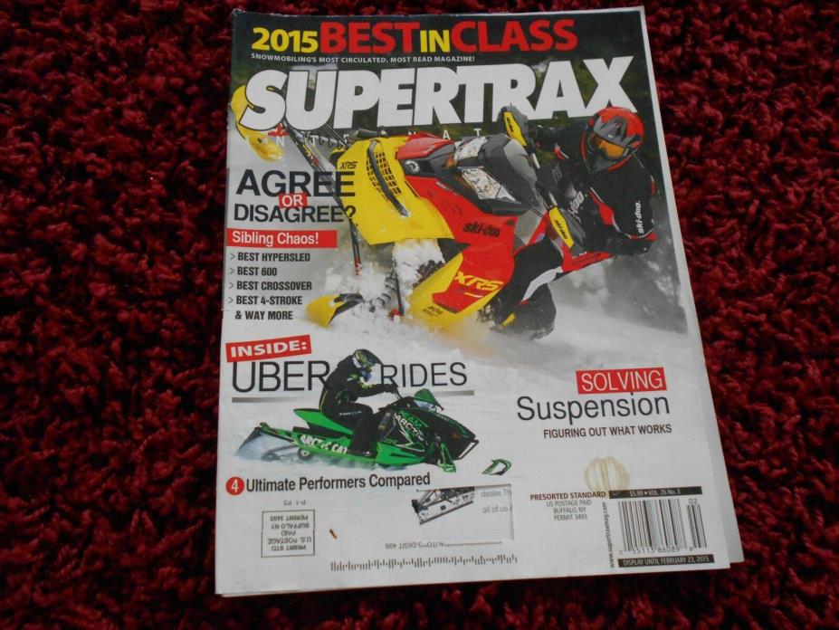 2015 BEST IN CLASS SNOWMOBILE MAGAZINE SUPERTRAX Ski-Doo Renegade XRS Yamaha RTX