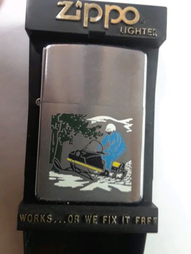 NOS Vintage Arctic Cat Advertising Zippo Lighter 1970'S Panther Snowmobile