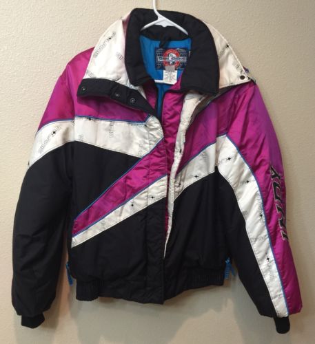 Retro Polaris Indy Womens Small Pink Jacket Thermoloft Insulated Snowmobile