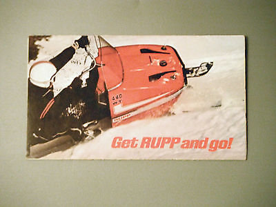 1971 Vintage Rupp Snowmobile Foldout Pocket Brochure