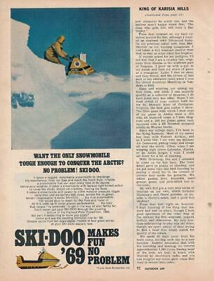 Vintage Magazine Ad - 1969 - Ski-Doo Snowmobiles