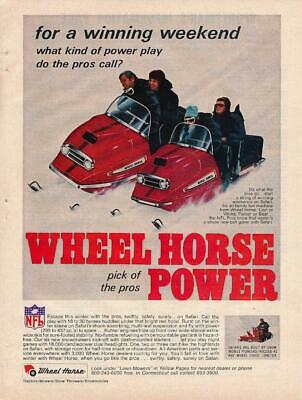 Vintage Magazine Ad - 1969 - Wheel Horse Safari Snowmobiles