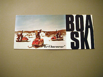 1971 Vintage Boa Ski Snowmobiles Foldout Pocket Brochure (Printed in French)