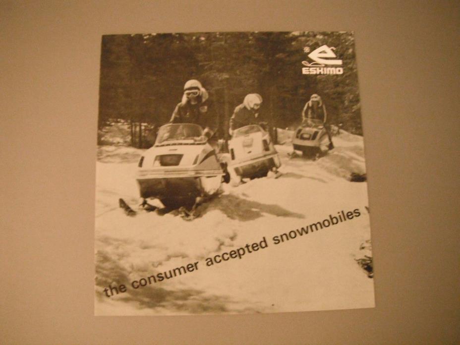 1971 Vintage Eskimo Snowmobiles Brochure