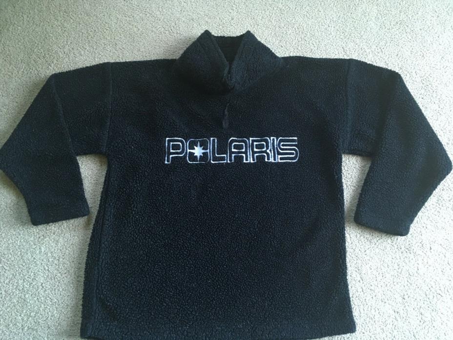 Polaris Winterwear Pullover Mock high neck Knobby Fleece Shirt Black LOGO small