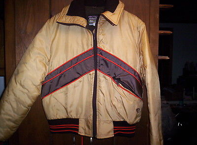 Vintage Snowmobile Arctic Cat Brown Coat Jacket Size Large childs Womens ?