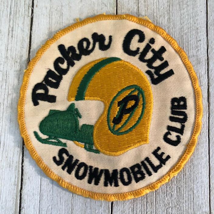 Vintage Patch Packer City Snowmobile Club Green Bay WI Embroidered
